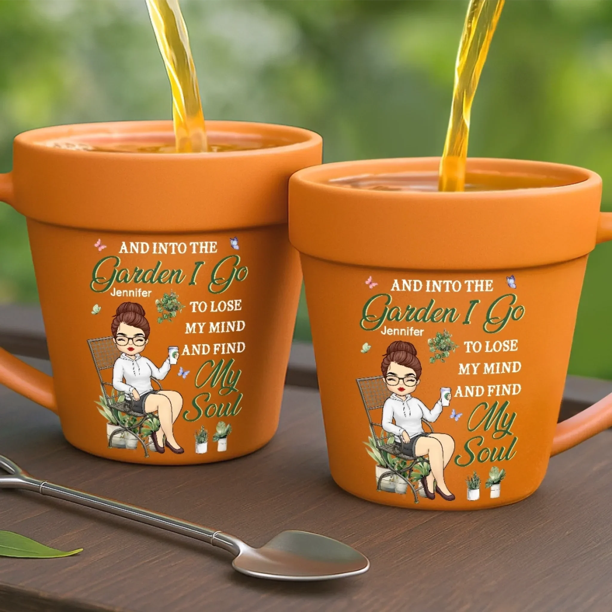Custom Plant Pot Ceramic Mug - Personalized Garden Gifts For Gardeners - Lose Your Mind, Find Your Soul - Flower Pot Mug
