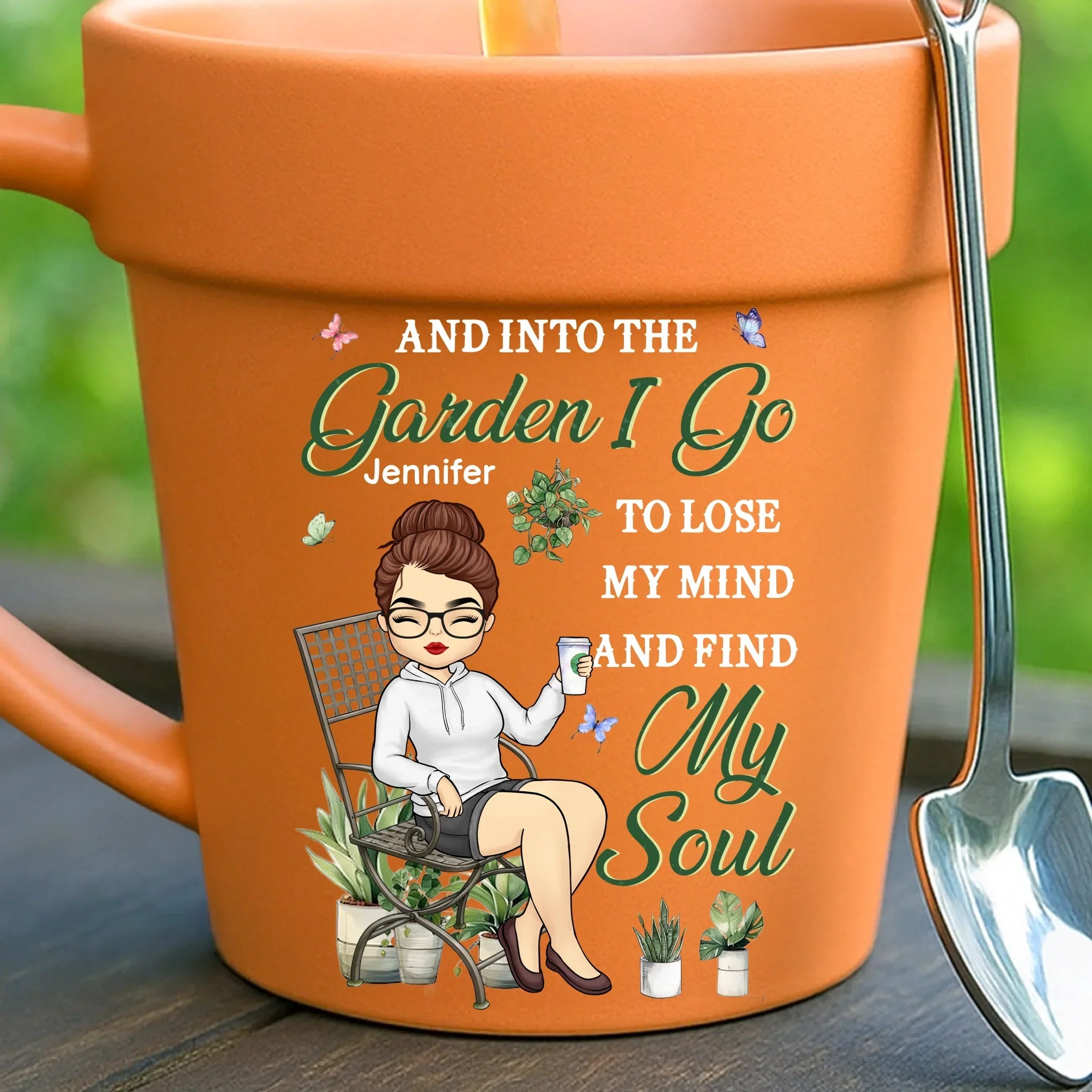 Custom Plant Pot Ceramic Mug - Personalized Garden Gifts For Gardeners - Lose Your Mind, Find Your Soul - Flower Pot Mug