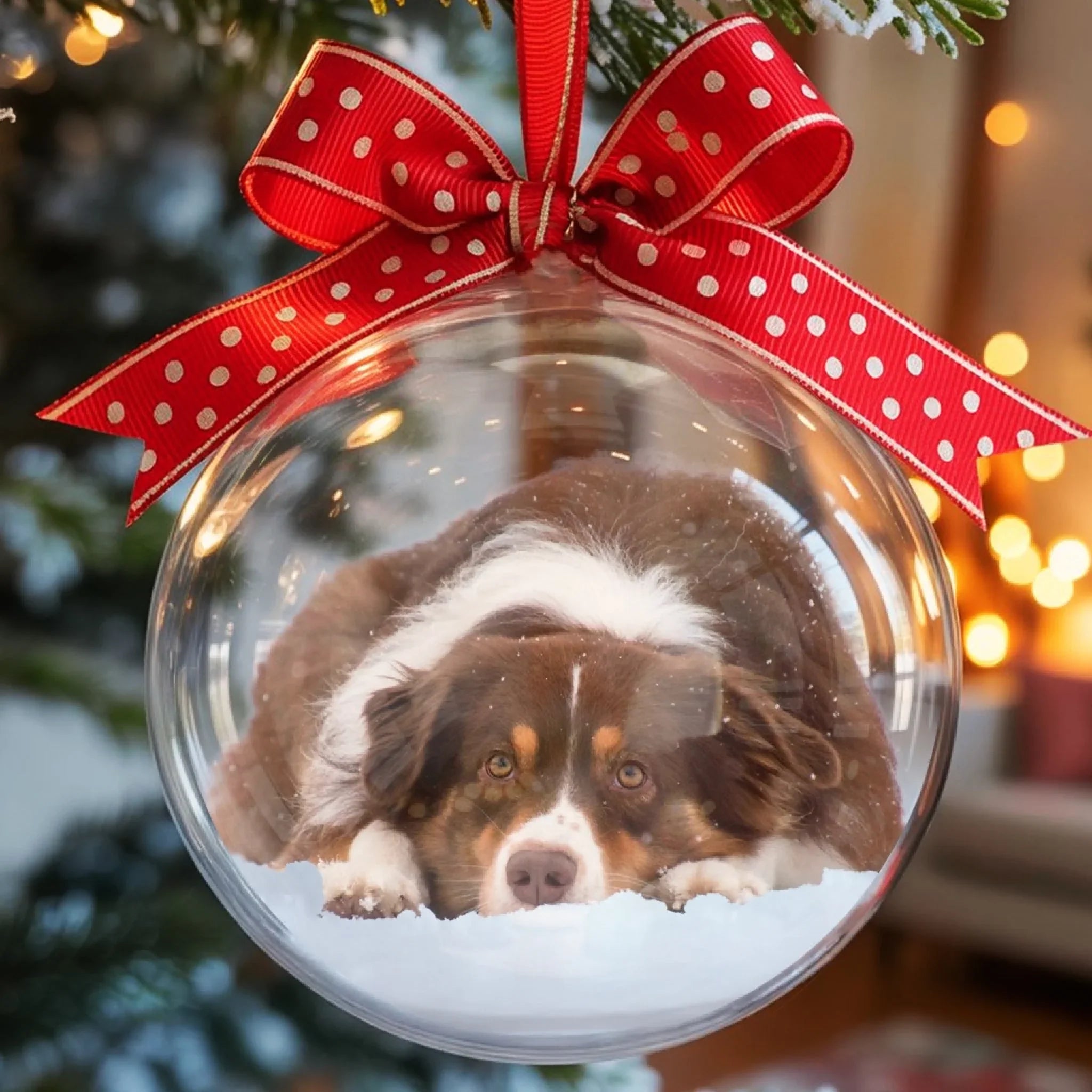 Custom Photo Christmas Ball Ornament - Personalized Christmas Birthday Gifts For Best Friends, Family, Coworker, Work Bestie, Husband And Wife, Dog Cat Lovers - Family Forever, Christmas Together