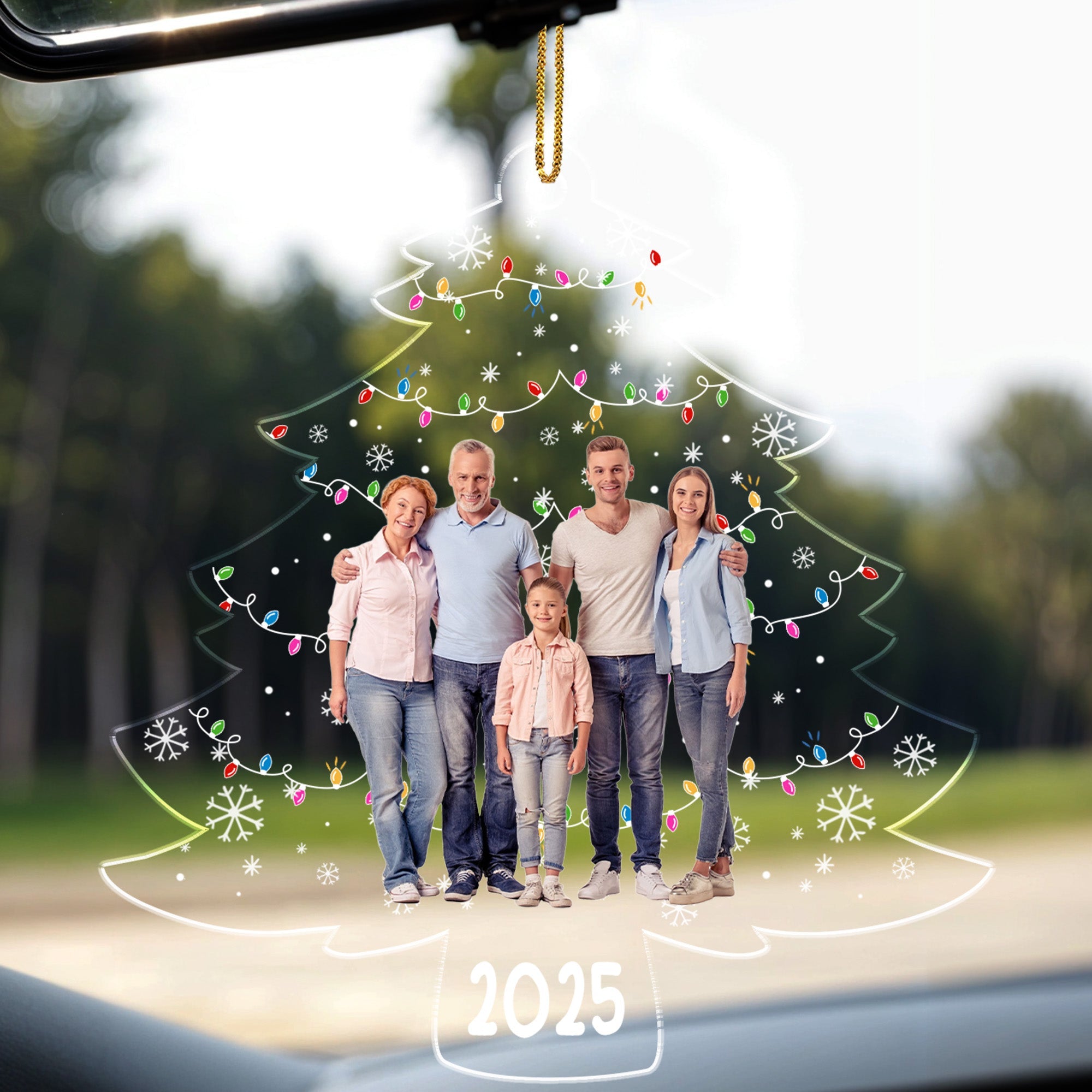 Celebrate Your Family This Christmas With A Personalized Tree - Personalized Custom Acrylic Ornament, Christmas Gift - FAM452_ACO