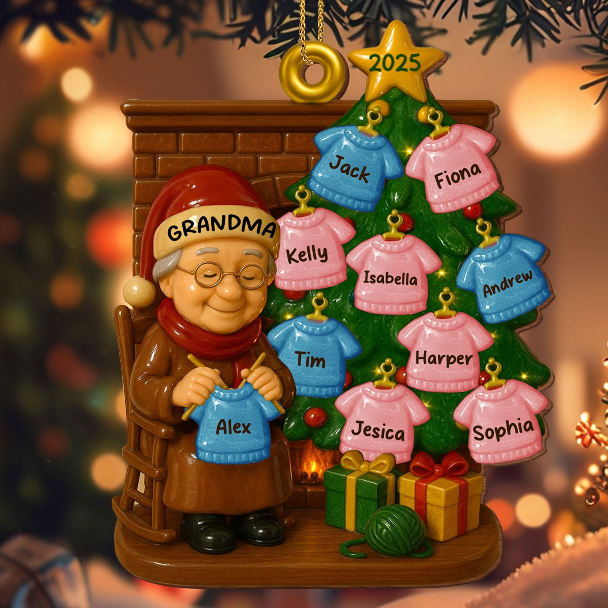 Cozy Christmas Memories With Family - Personalized Custom Wood Ornament, Custom Shaped - GRM089_WDO