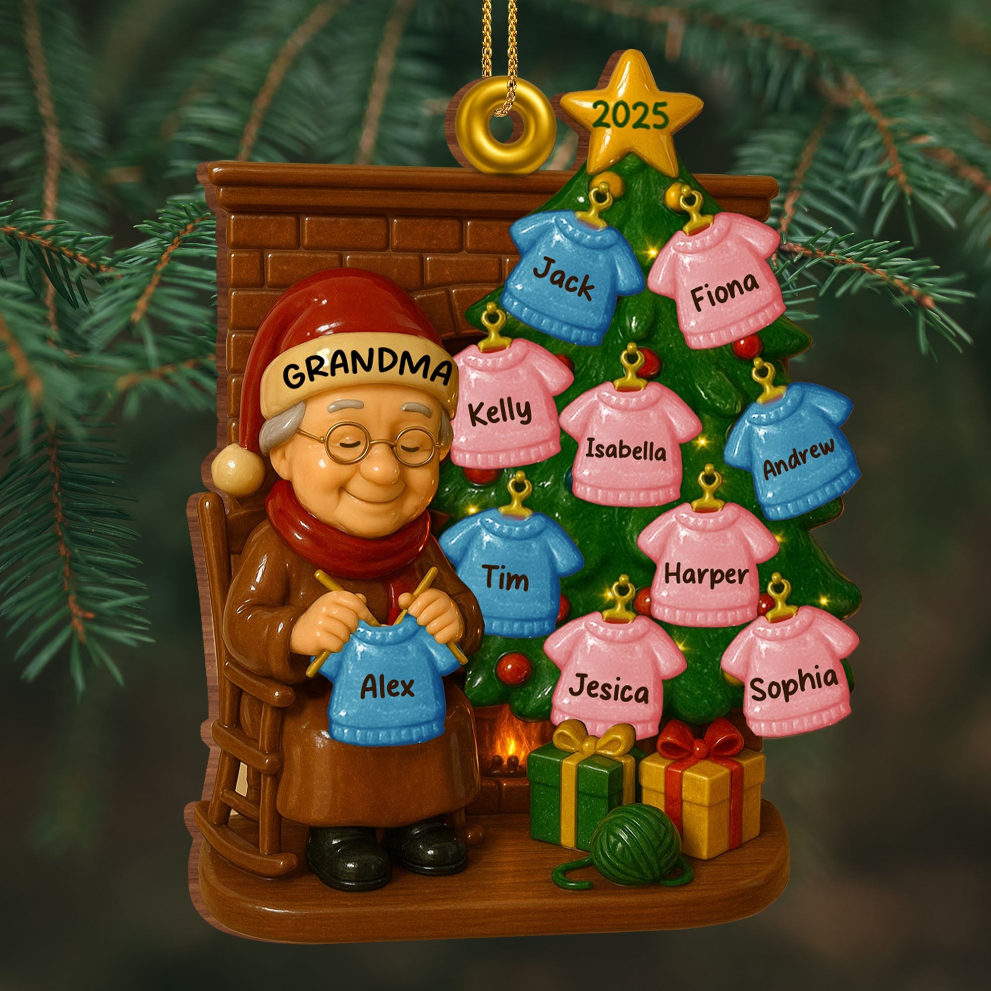 Cozy Christmas Memories With Family - Personalized Custom Wood Ornament, Custom Shaped - GRM089_WDO