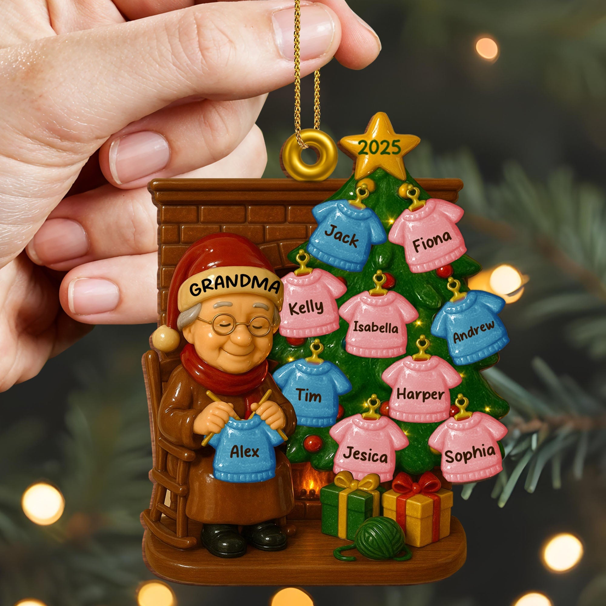 Cozy Christmas Memories With Family - Personalized Custom Wood Ornament, Custom Shaped - GRM089_WDO