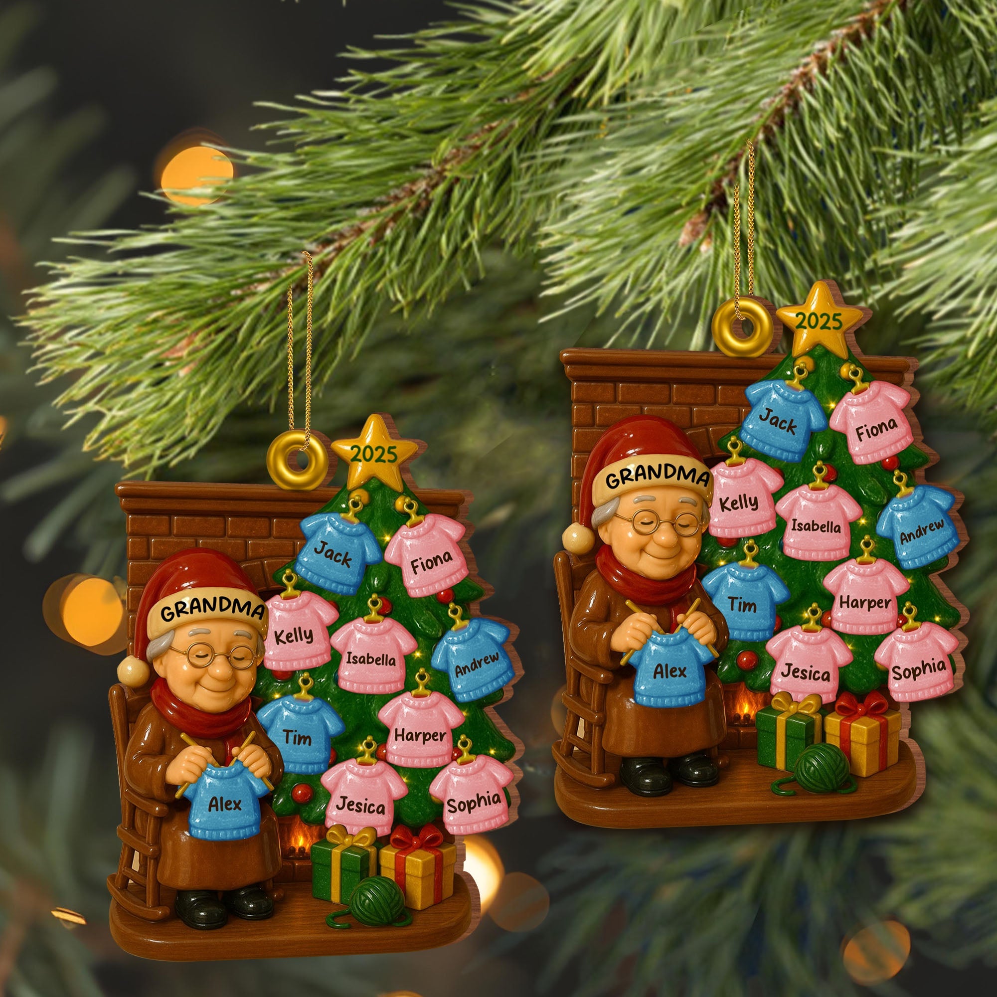 Cozy Christmas Memories With Family - Personalized Custom Wood Ornament, Custom Shaped - GRM089_WDO