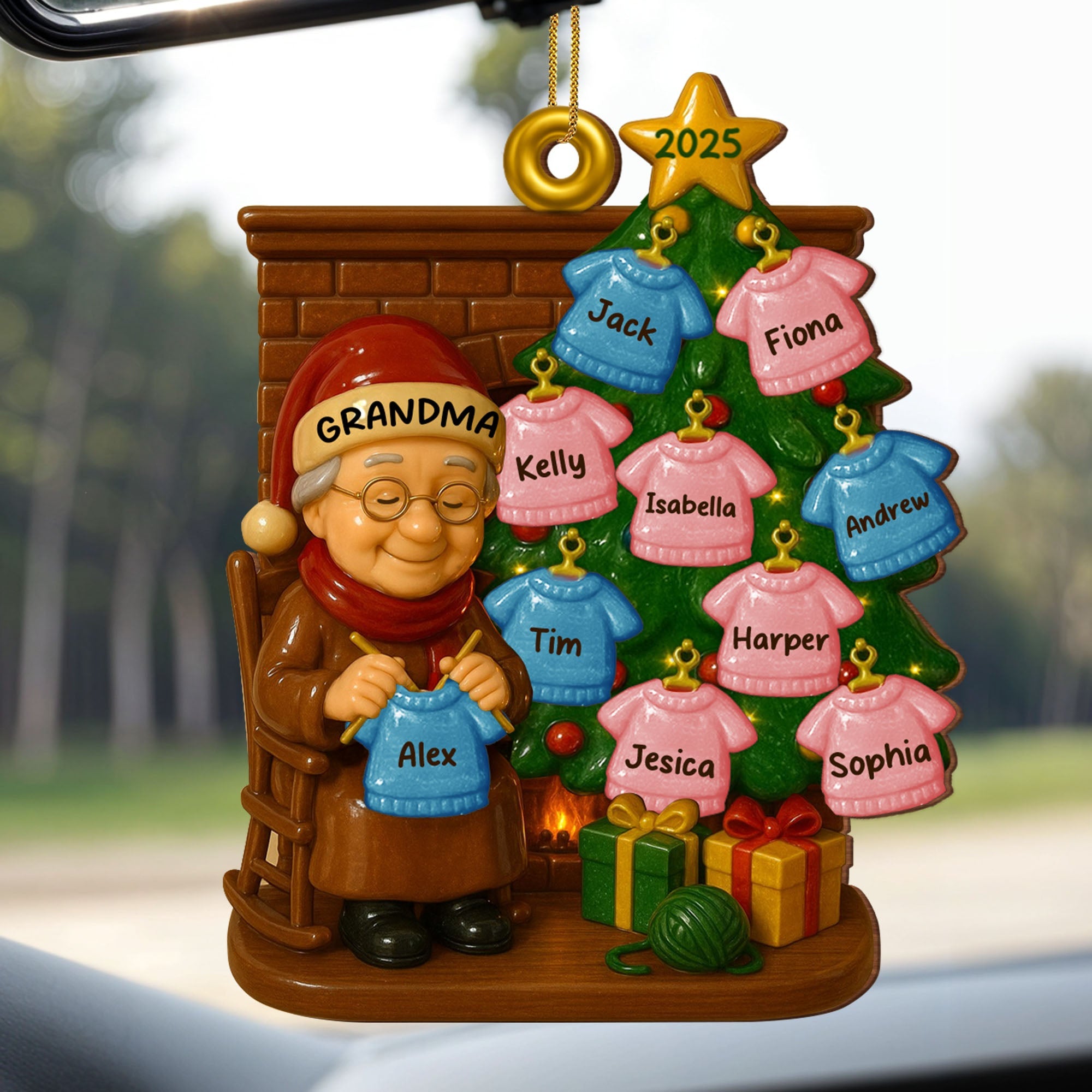 Cozy Christmas Memories With Family - Personalized Custom Wood Ornament, Custom Shaped - GRM089_WDO