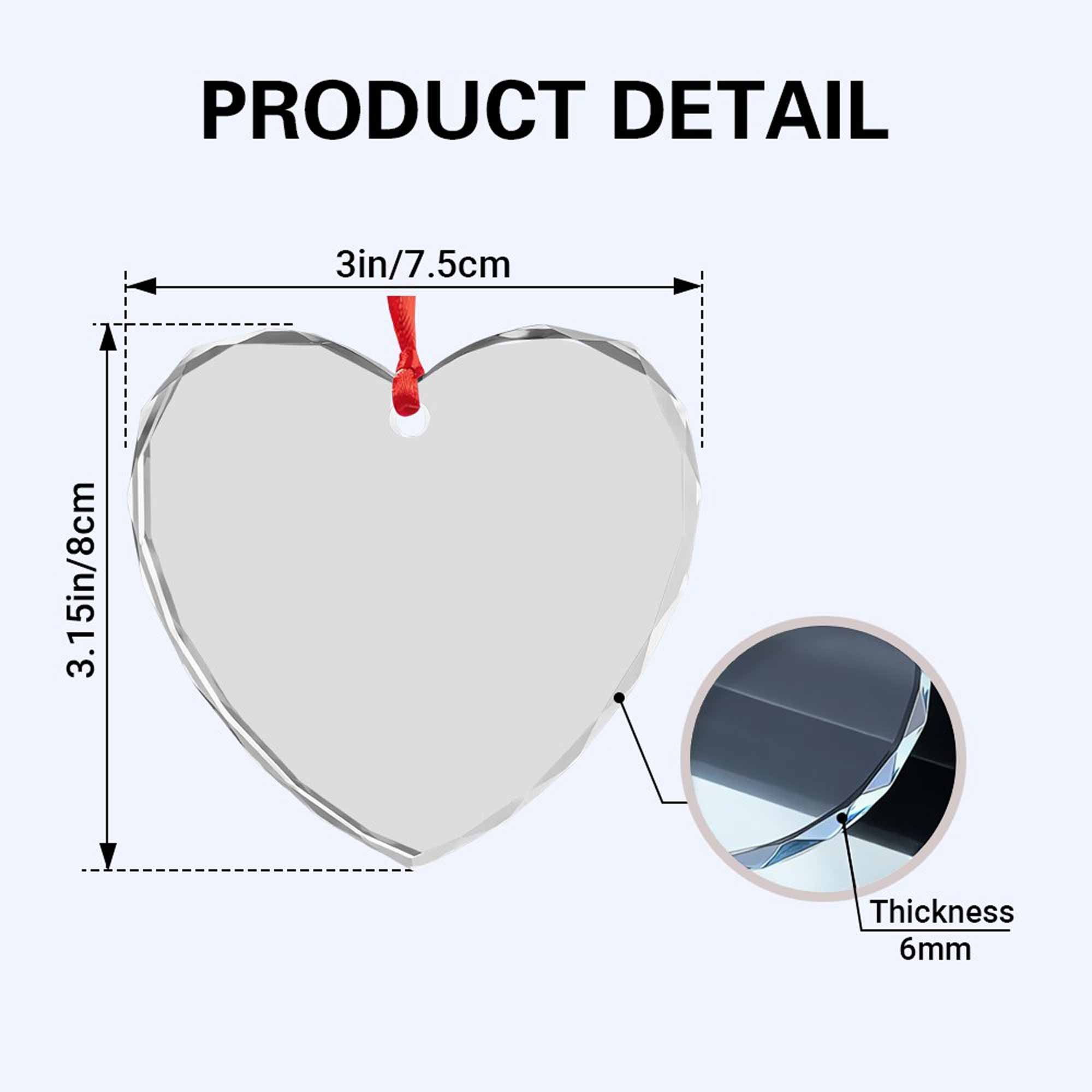 Create A Magical Holiday Memory With A Baby - Personalized Heart Glass Ornament - KID010_HEGOR