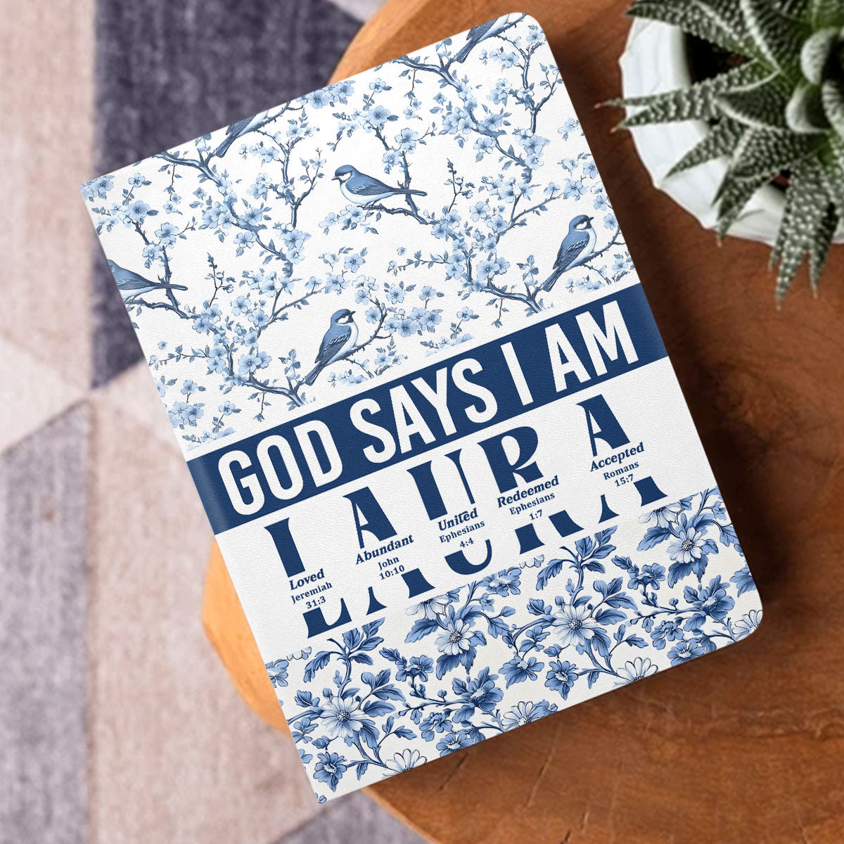 God Says I Am | Personalized Leather Cover Notebook