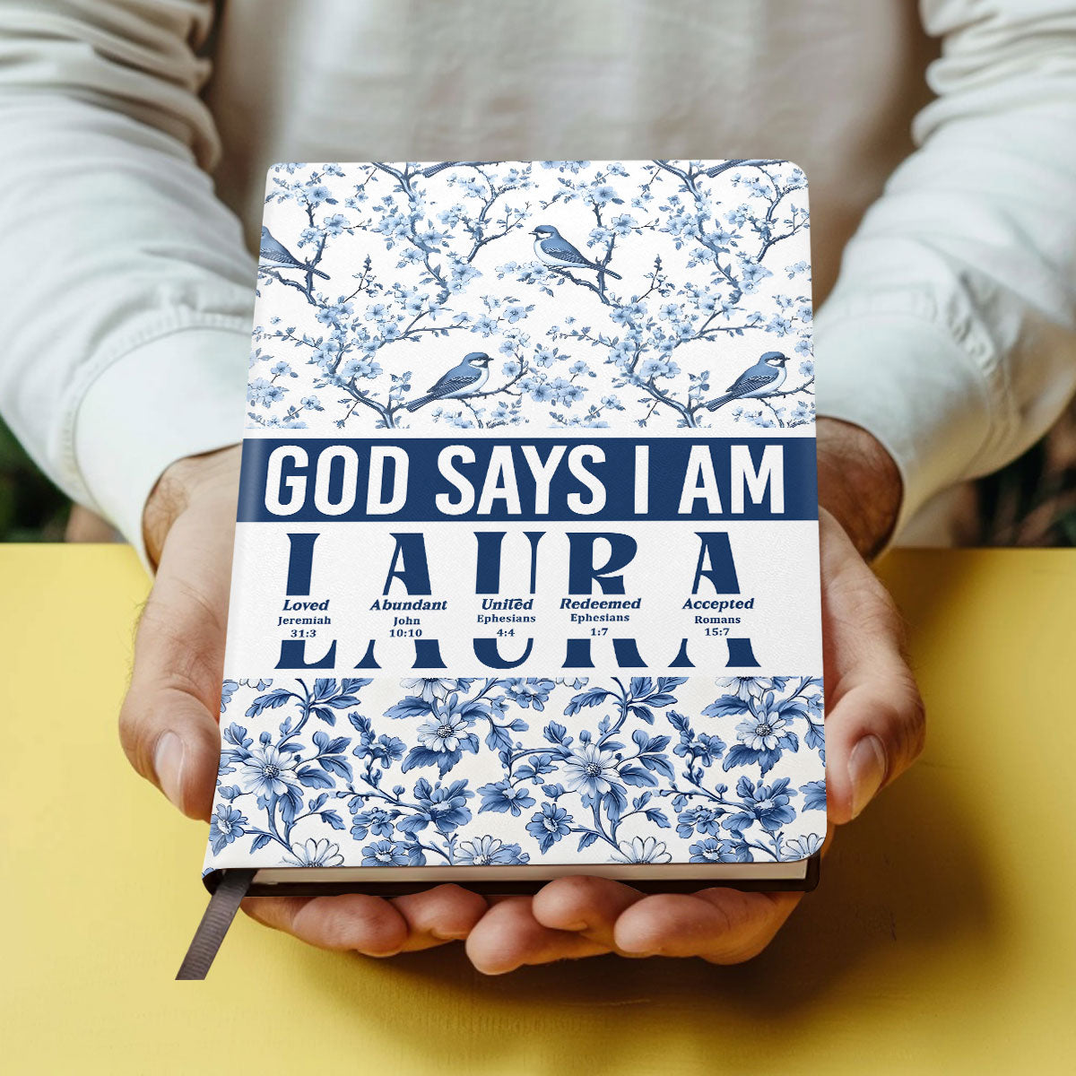 God Says I Am | Personalized Leather Cover Notebook