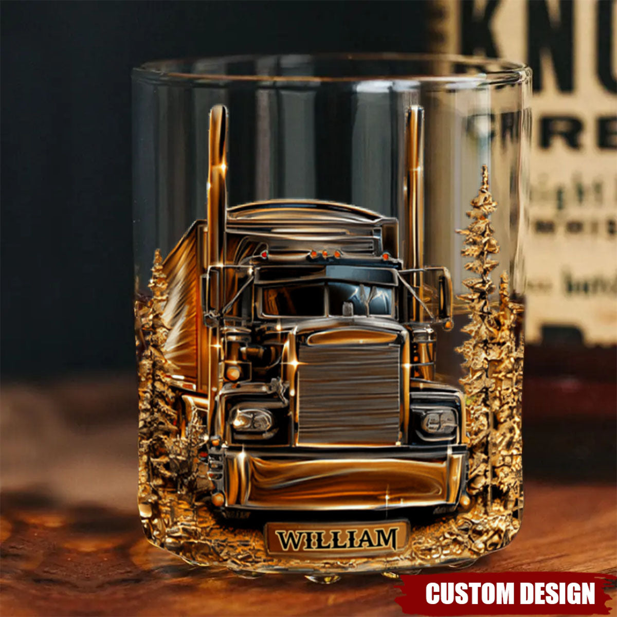 Best Truck Driver - Personalized Trucker Whiskey Glass