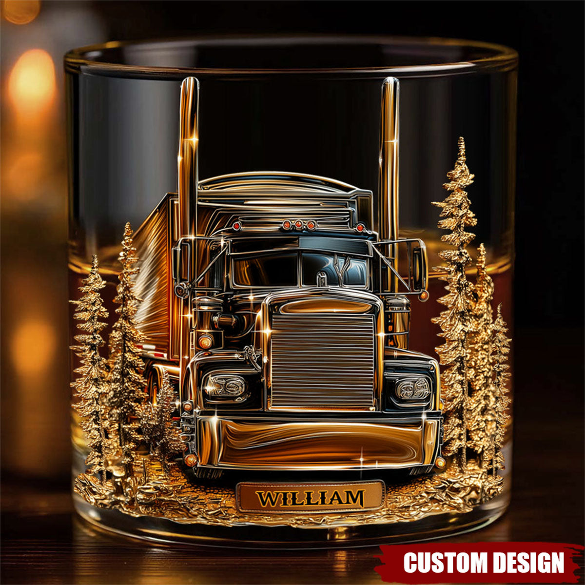 Best Truck Driver - Personalized Trucker Whiskey Glass