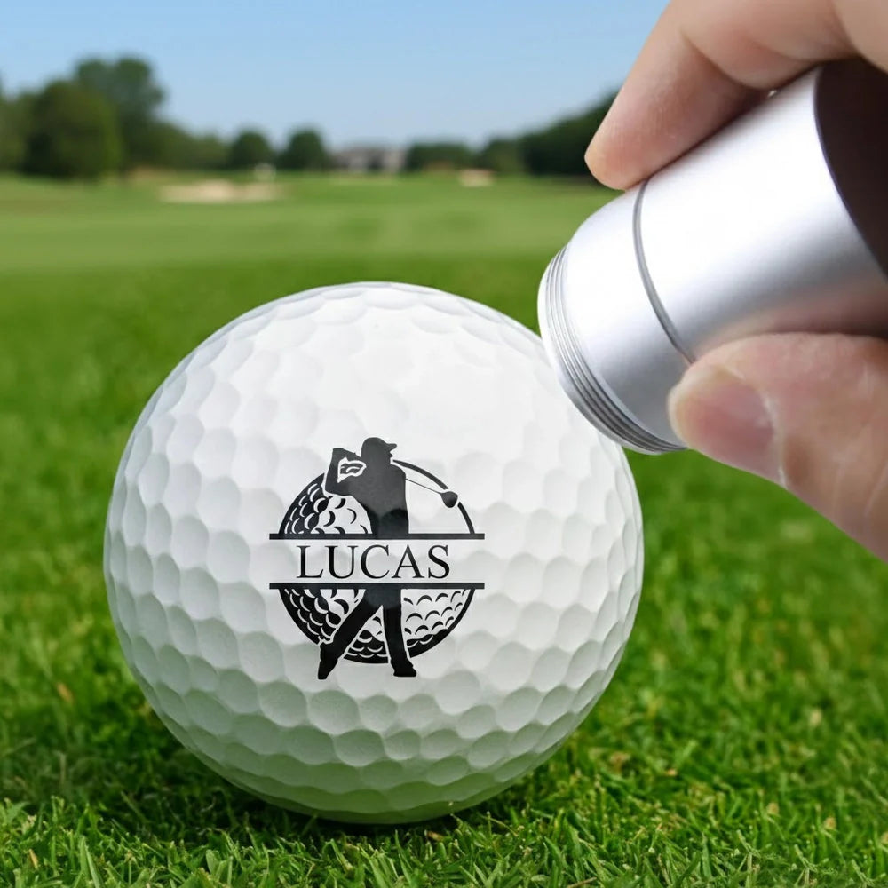 Personalized Plastic Golf Ball Stamp for Golfers – Custom Logo Marker, Unique Gift for Avid Players
