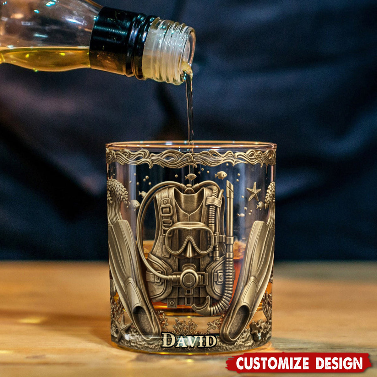 Scuba Diving Life - Personalized Scuba Diving Whiskey Glass