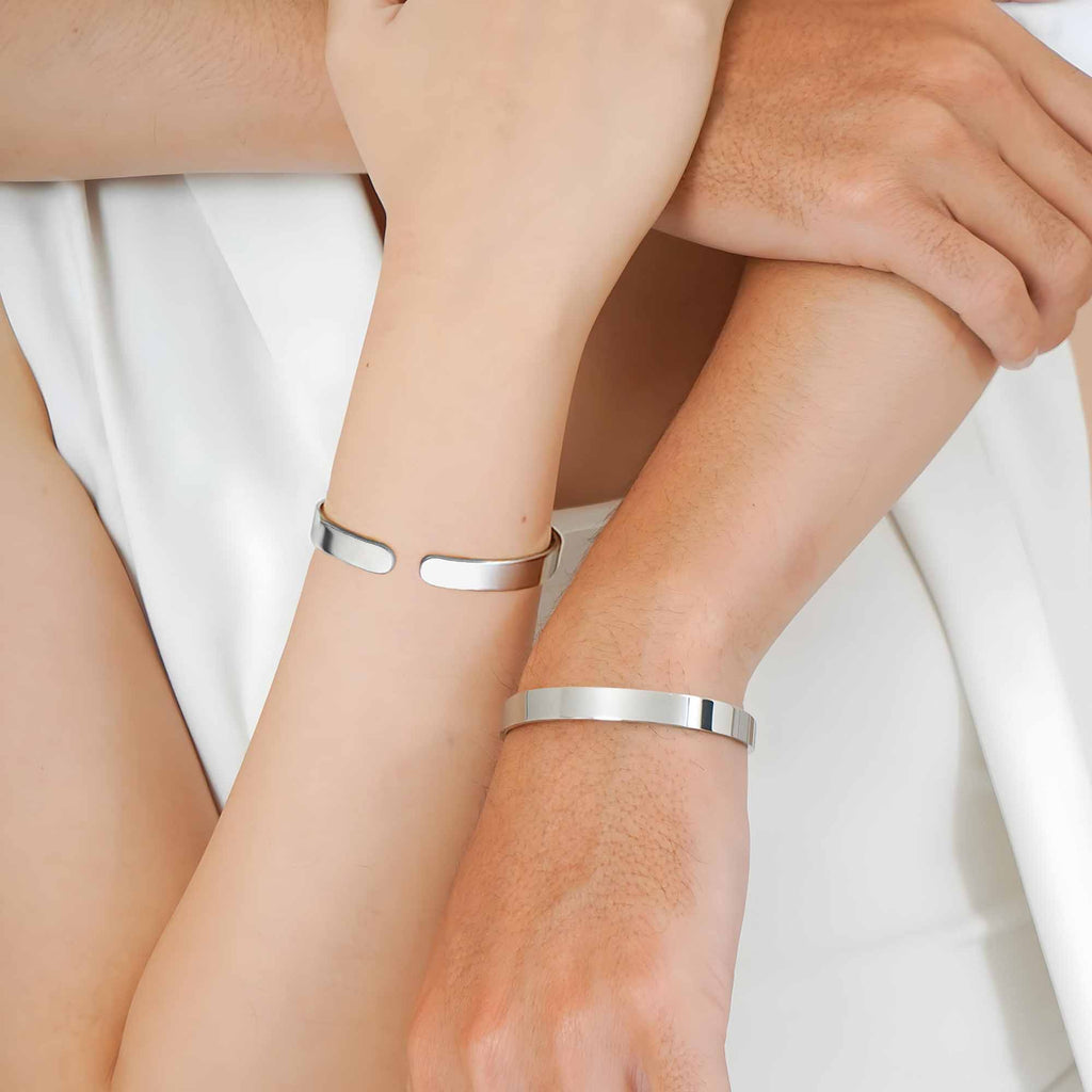 No Matter Where We Go I'll Always Be There For You Bracelet - Personalized Custom Bracelet Cuff - FAM753_BCUF