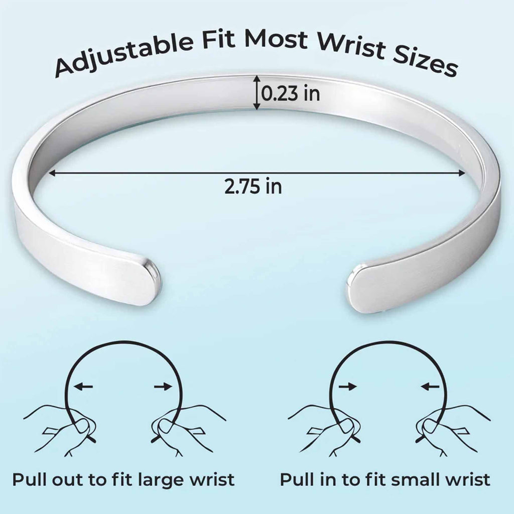 No Matter Where We Go I'll Always Be There For You Bracelet - Personalized Custom Bracelet Cuff - FAM753_BCUF