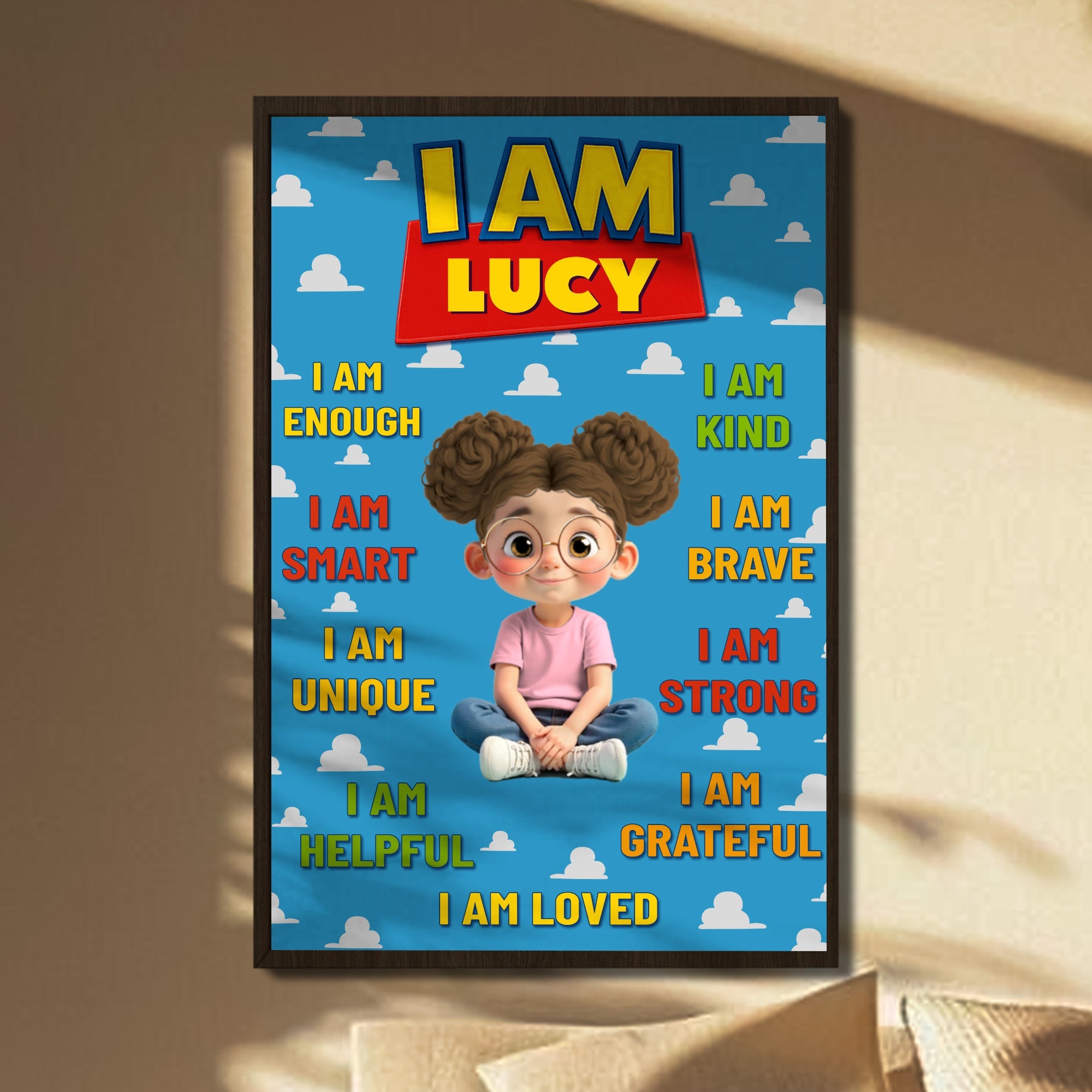 I Am, Positive Affirmations - Personalized Custom Vertical Poster - KID327_VPOS