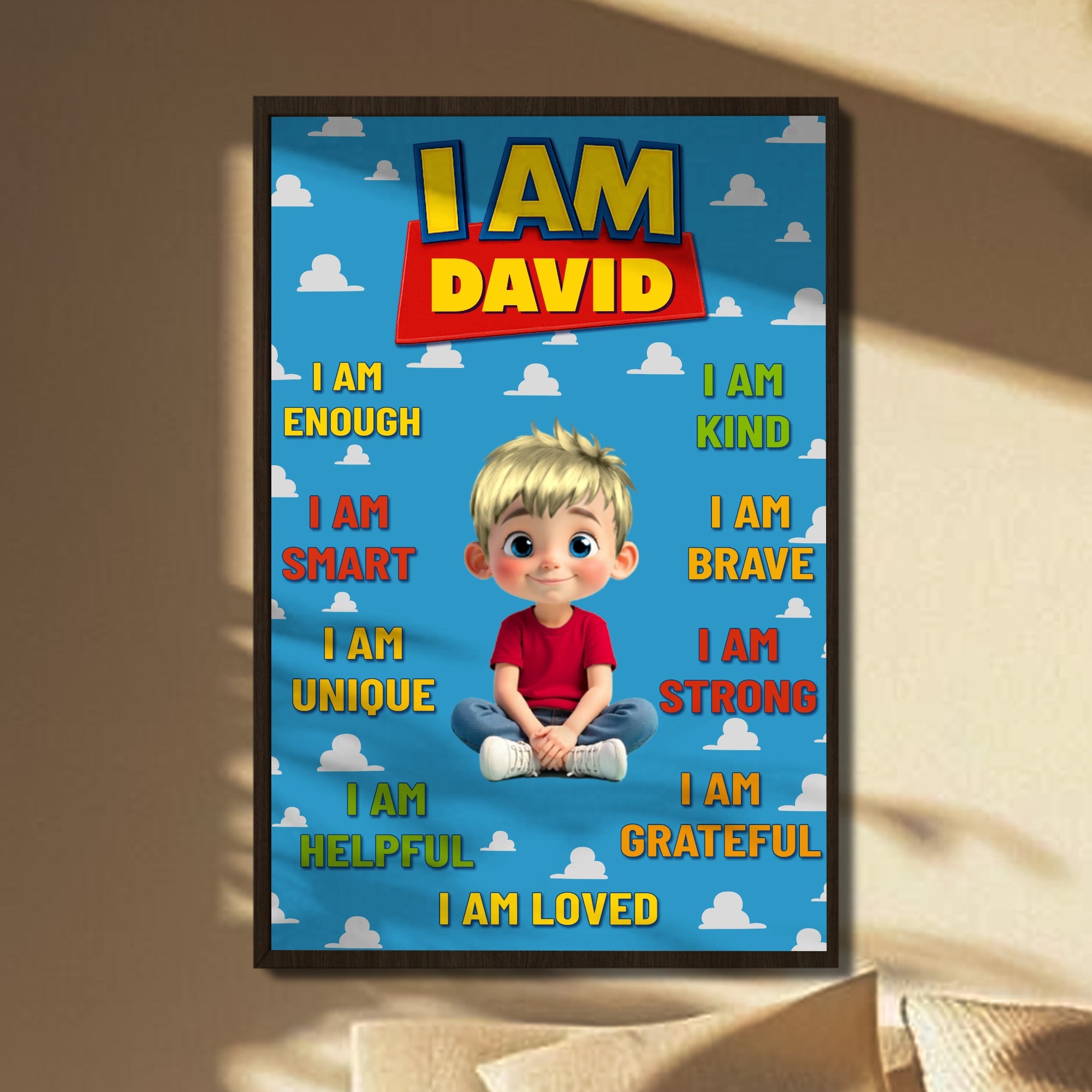 I Am, Positive Affirmations - Personalized Custom Vertical Poster - KID327_VPOS