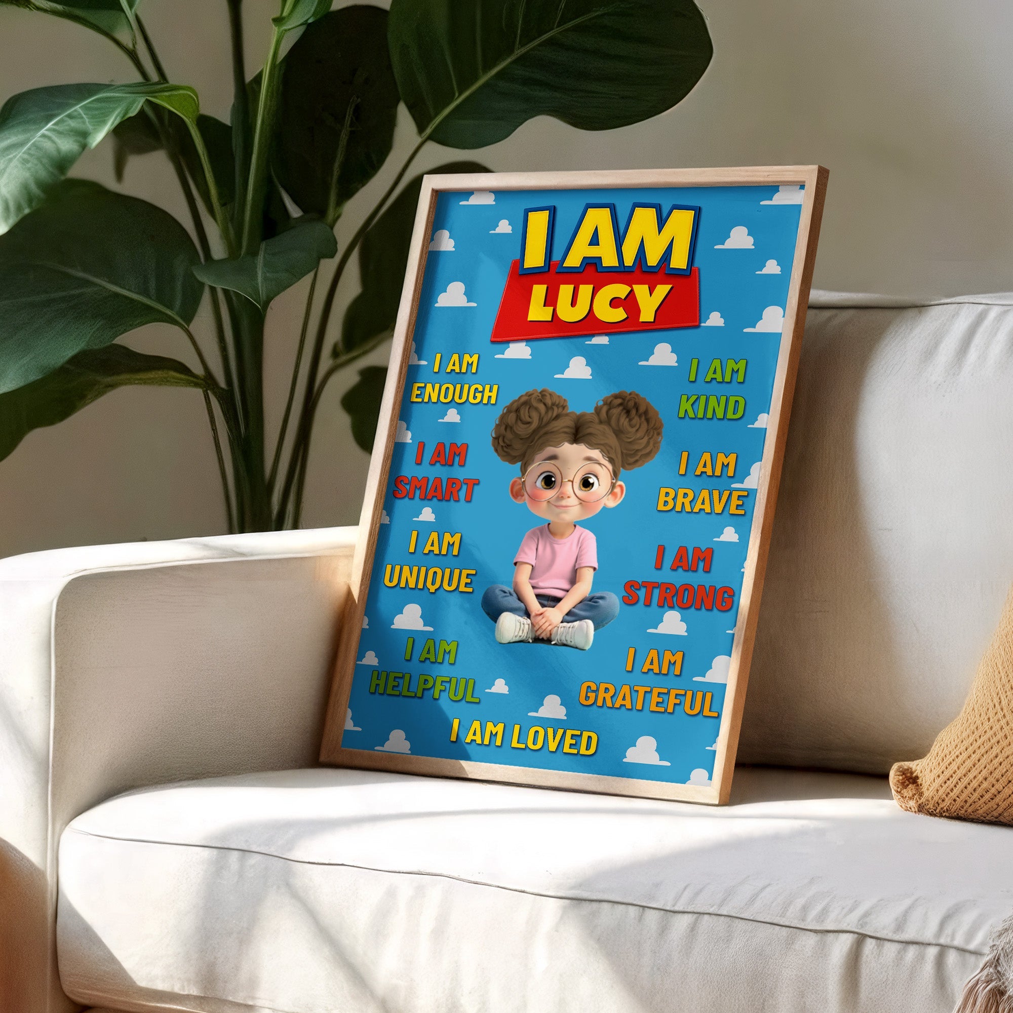 I Am, Positive Affirmations - Personalized Custom Vertical Poster - KID327_VPOS