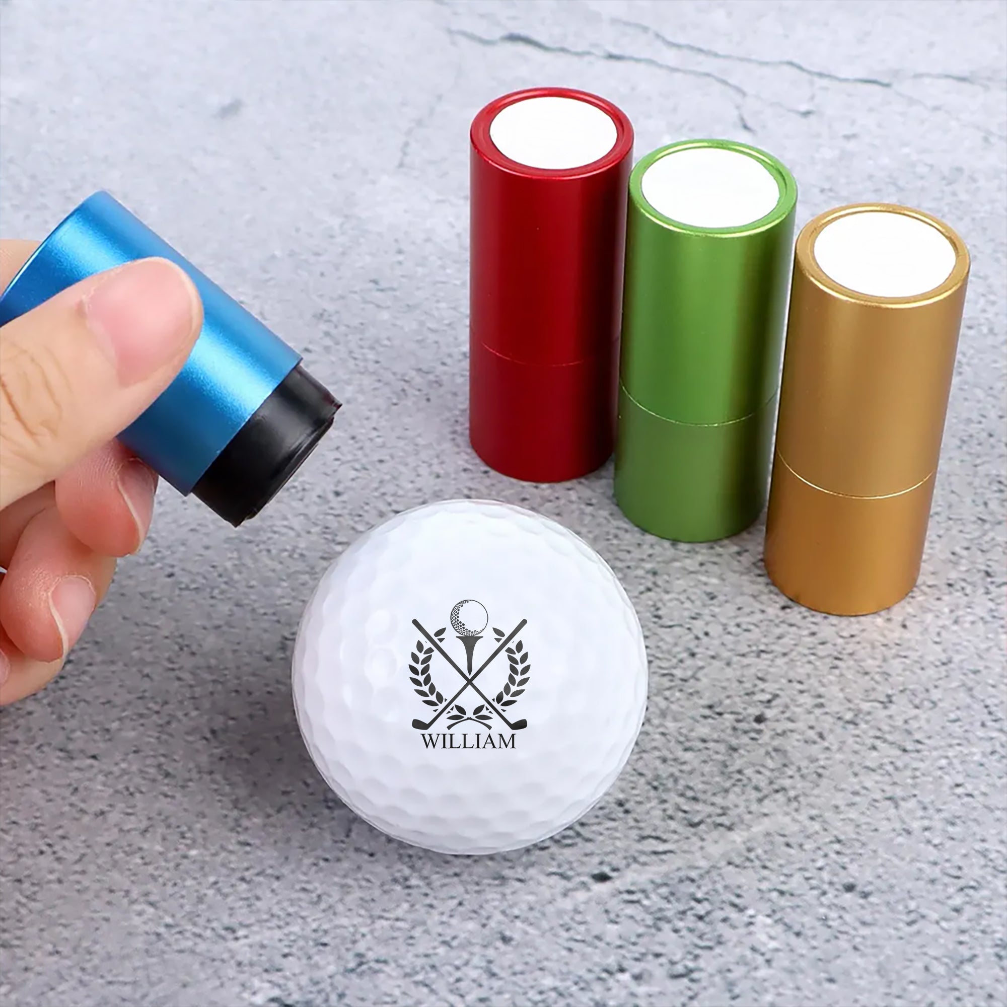 Personalized Plastic Golf Ball Stamp for Golfers – Custom Logo Marker, Unique Gift for Avid Players