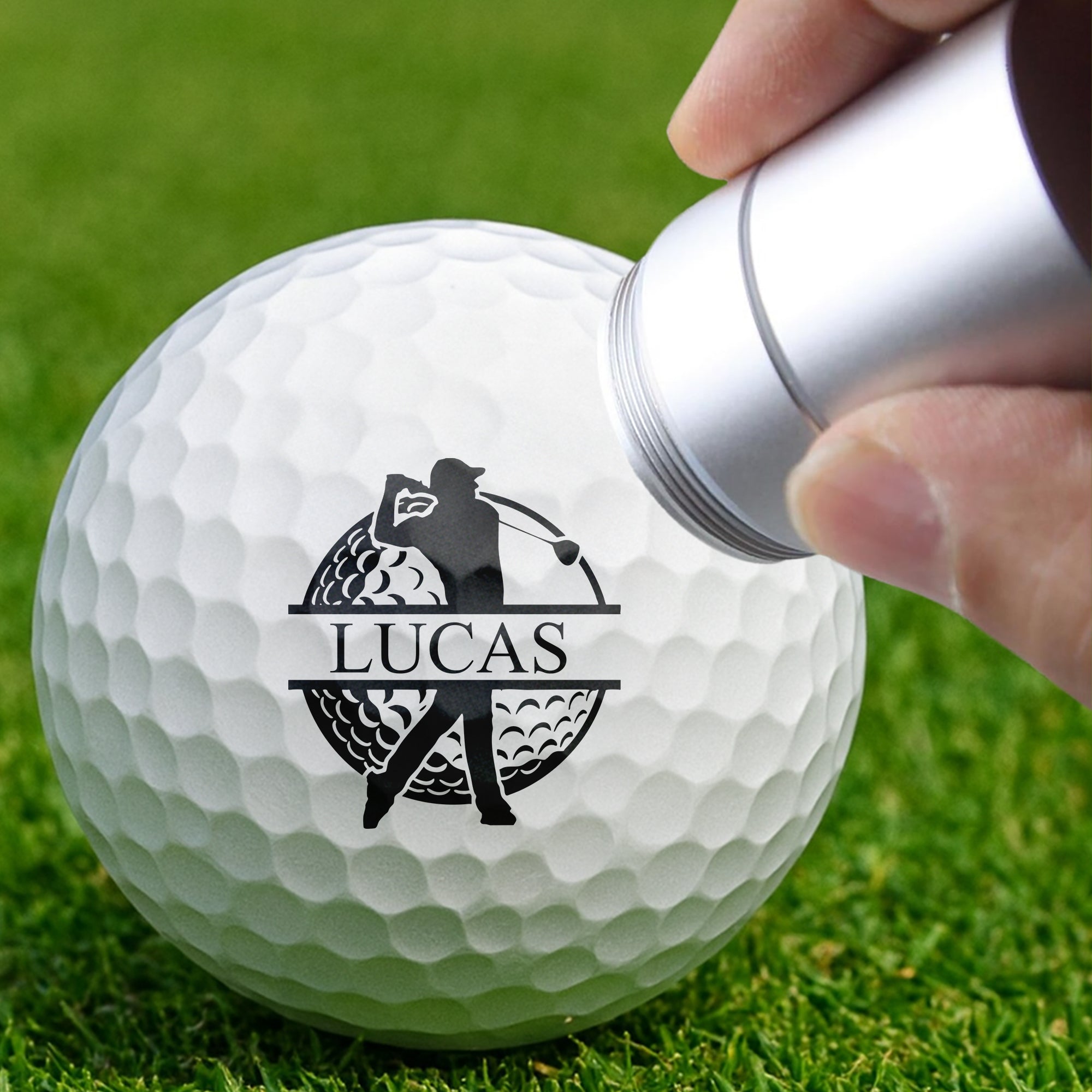 Personalized Plastic Golf Ball Stamp for Golfers – Custom Logo Marker, Unique Gift for Avid Players