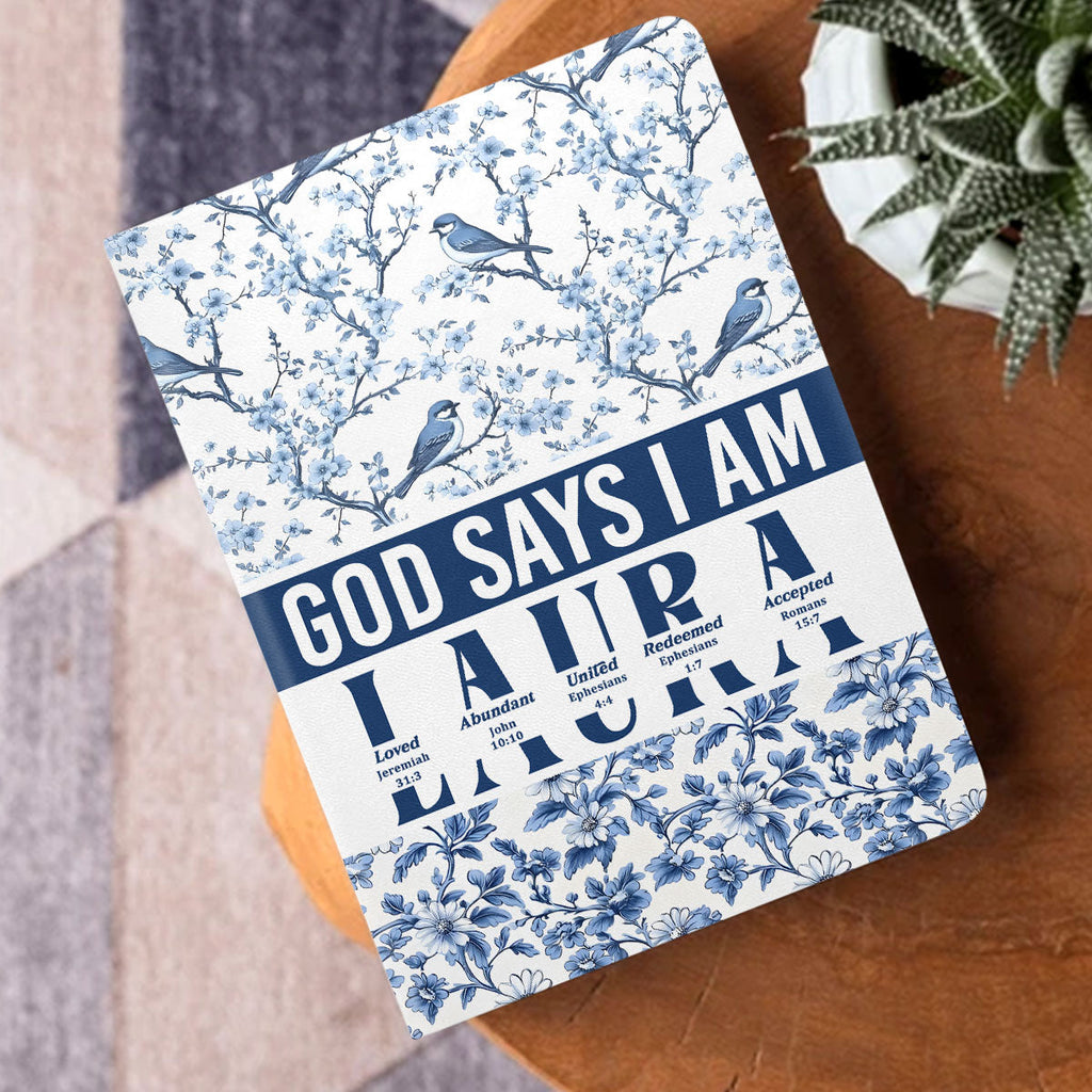 God Says I Am | Personalized Leather Cover Notebook